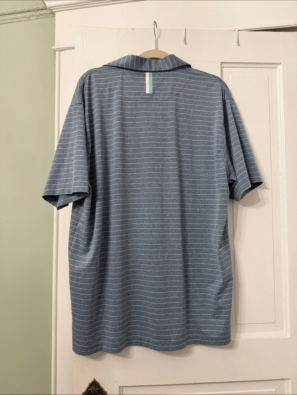 Rhoback Men's Blue Striped Polo - Picture 3 of 3